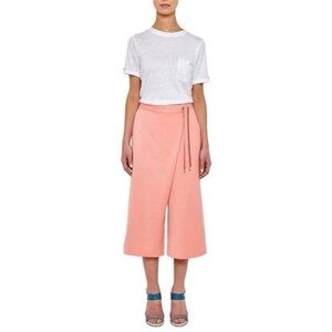 Ted Baker Pink and Peach Buttoned Culottes Asymmetrical Closure Size 0